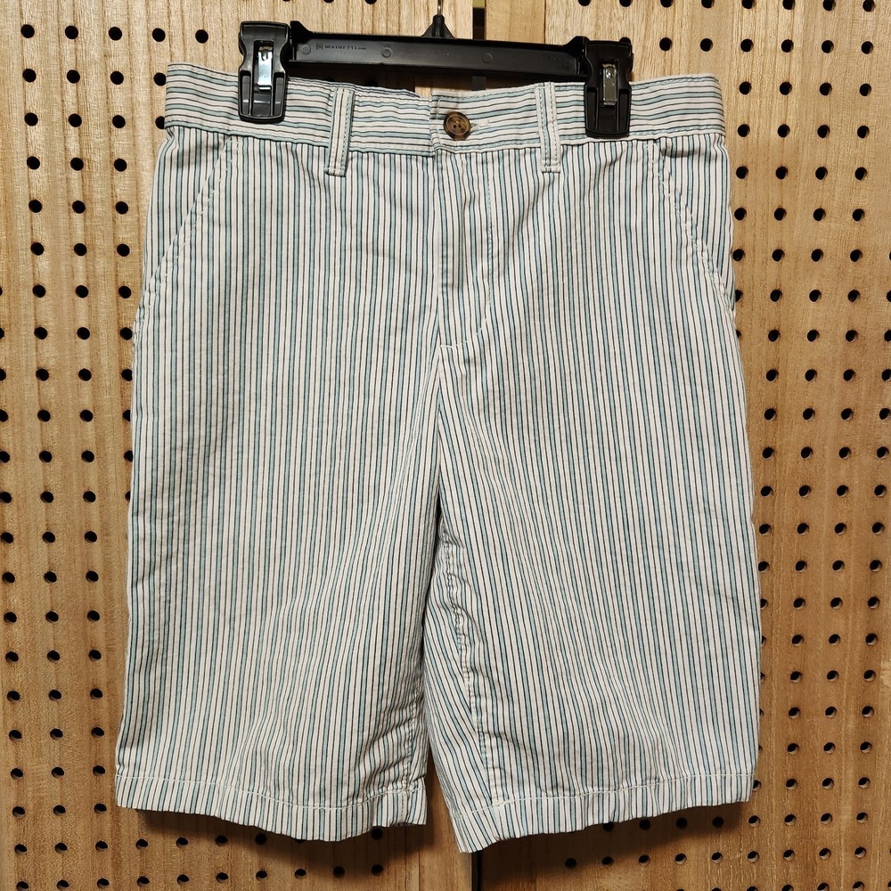 Girls Carters Kid 12/12A Shorts‎ With Adjustable Side Straps Blue White Cotton